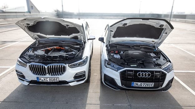 Тест драйв Audi Q7 60 TFSI, BMW X5 45e: модели внедорожников с подключаемым гибридом