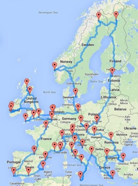 Ученый рассчитал идеальный маршрут для тура по Европе