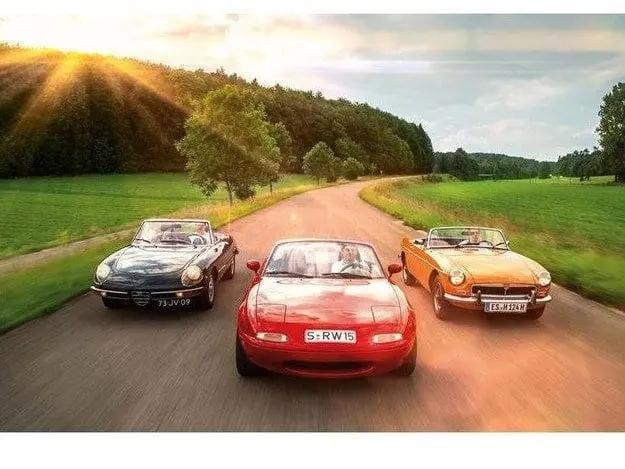 Тест драйв Alfa Spider, Mazda MX-5 и MGB: добро пожаловать в клуб