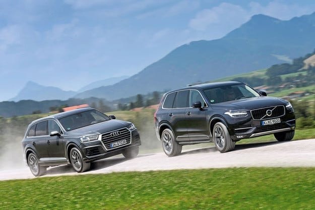 Тест драйв Audi Q7 против Volvo XC90: мы медленно стареем