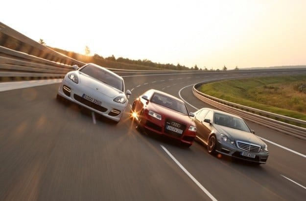 Тест драйв Audi RS 6, Mercedes E 63 AMG, Porsche Panamera Turbo: дело чести