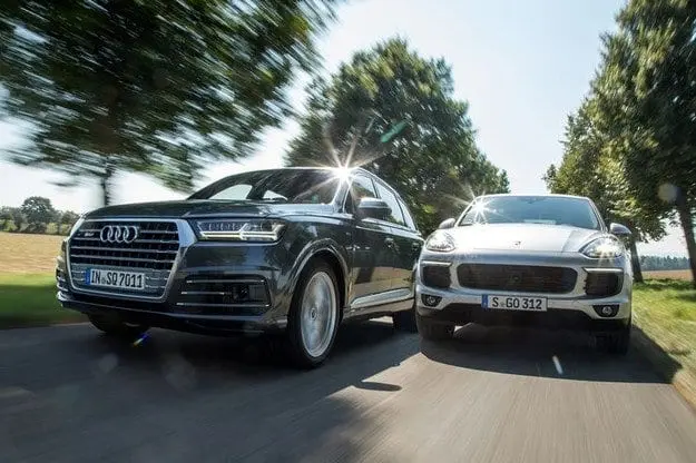 Тест драйв Audi SQ7, Porsche Cayenne S Diesel: братья по оружию