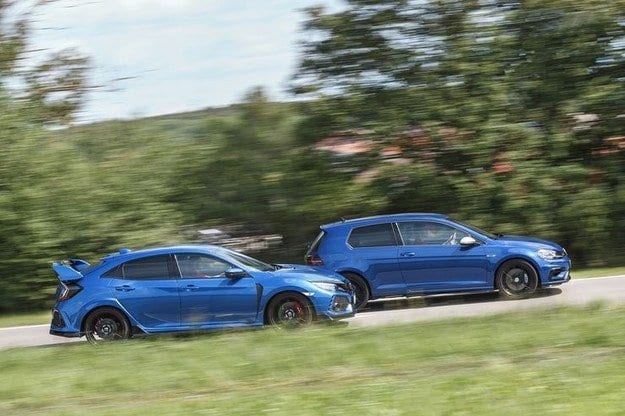 Тест драйв Honda Civic Type R и VW Golf R: сравнительный тест