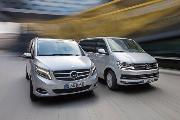 Тест драйв Mercedes V-Class против VW Multivan: праздник объема