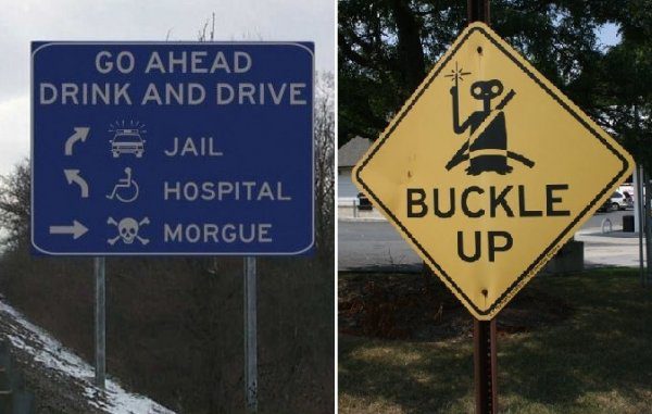 Самые забавные дорожные знаки в мире