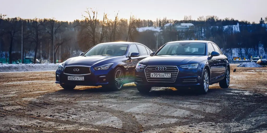 Тест-драйв Audi A4 против Infiniti Q50