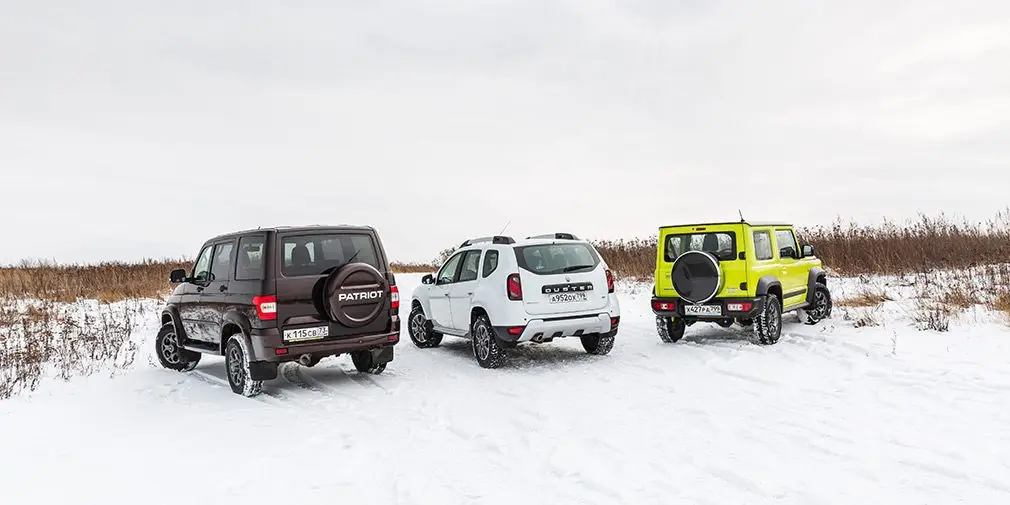 Тест-драйв Renault Duster, Suzuki Jimny, UAZ Patriot: кто кого?